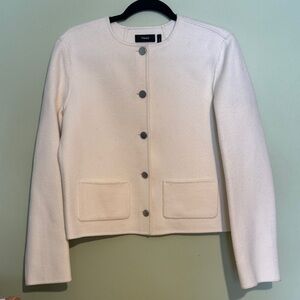 THEORY IVORY WINSOME CROPPED JACKET.  NWT